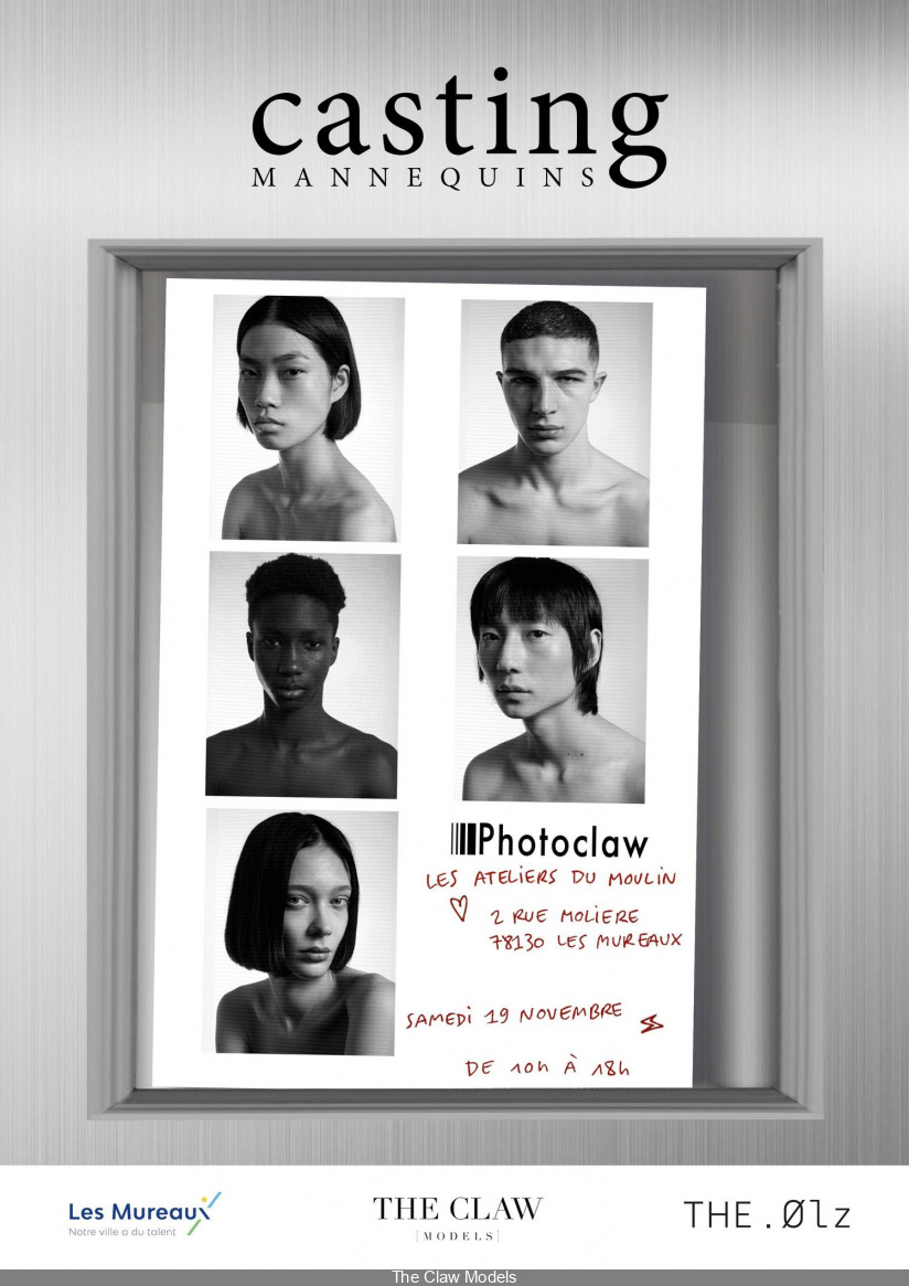 L&rsquo;agence de mannequin The Claw Models organise un casting mannequins aux Mureaux dans les Yvelines