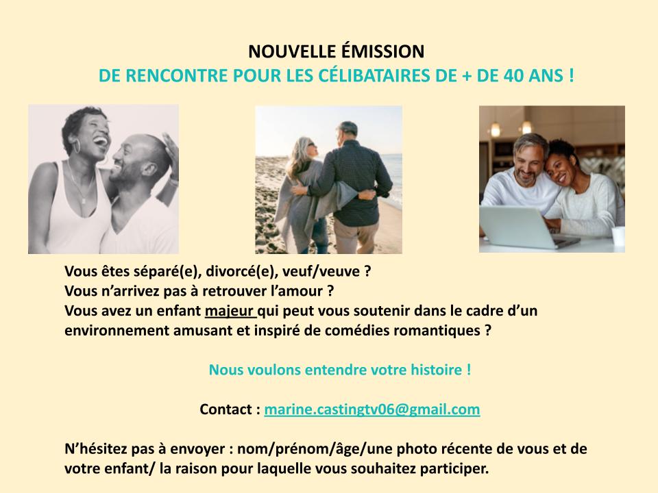 Casting parents d&rsquo;un enfant majeurs pour devenir candidats à une émission tv de dating pour une chaîne du groupe TF1