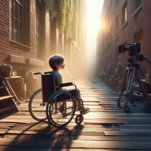 Casting enfant en fauteuil roulant pour le rôle principal du court métrage Lézard réalisé par Claire Dietrich