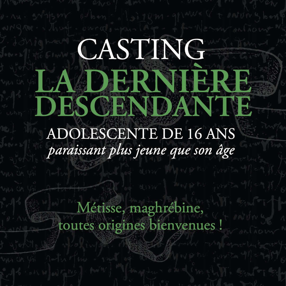 Casting ado, fille, 16 ans pour la série La dernière descendante réalisée par Allan Mauduit