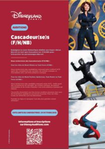 Casting cascadeurs pour un spectacle Disneyland Paris