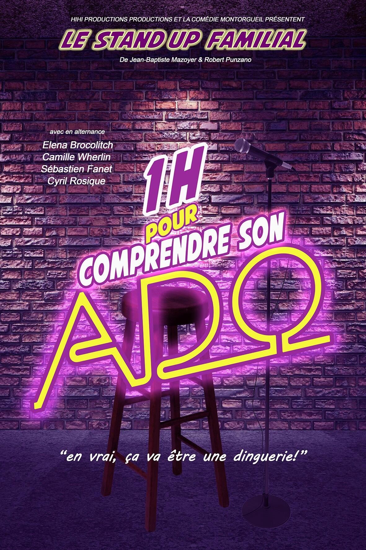 Casting comédien ou comédienne de Stand up pour le spectacle « Une heure pour comprendre son ado »