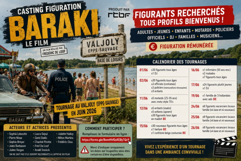 Casting figurants dans le Nord pour le film Baraki