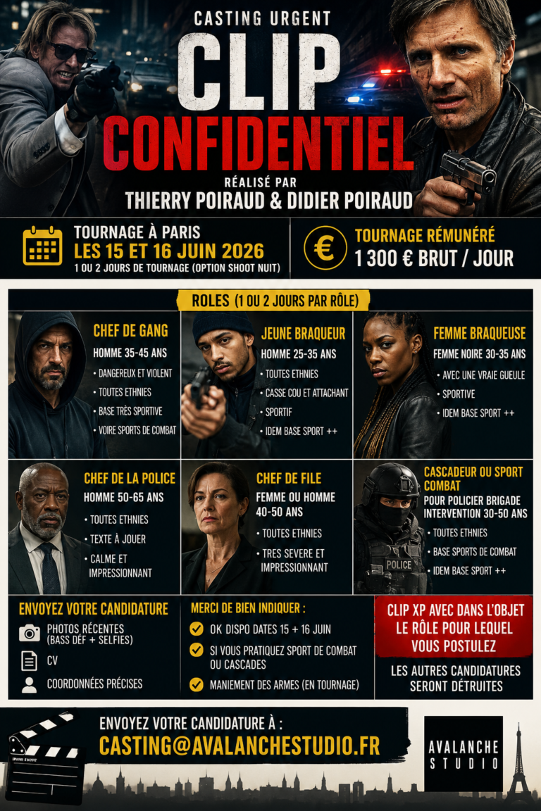 Casting comédiens pour un clip de Thierry et Didier Poiraud