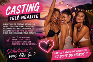 Directrice de casting recherche de filles célibataires qui n'ont pas froid aux yeux