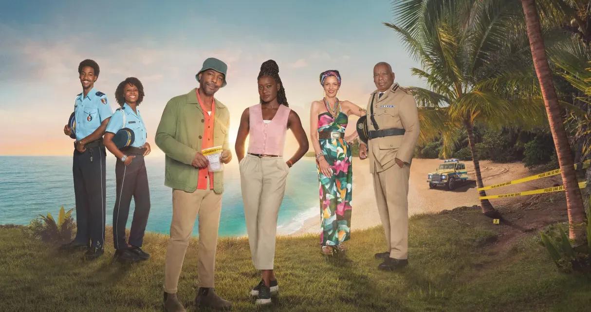 Distribution de La dernière page épisode de la série Meurtres au paradis acteurs et actrices au casting des personnages principaux