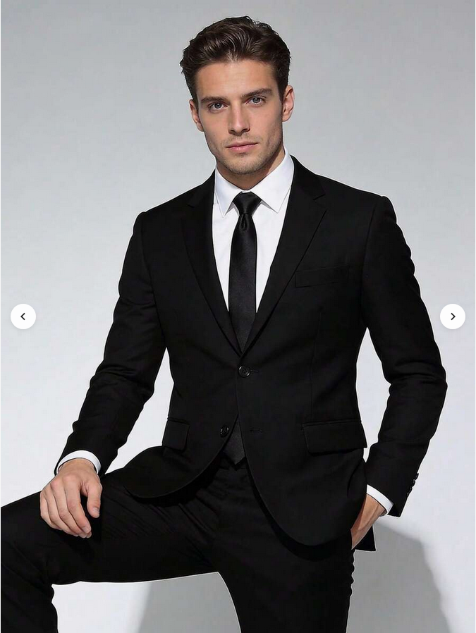 Casting figurants hommes avec costume complet noir et chemise blanche