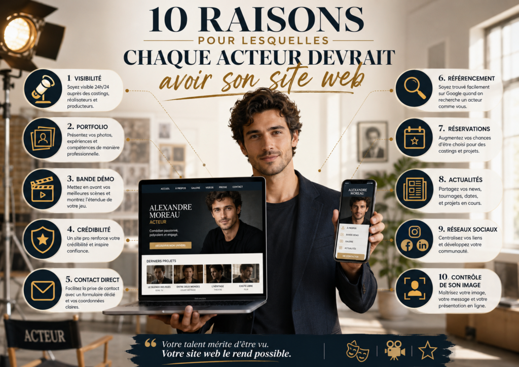 10 raisons pour lesquelles chaque acteur devrait avoir son site web
