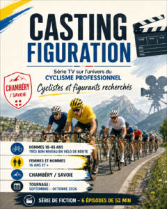 Casting figurants cyclistes à Chambéry en Savoie pour une série télé