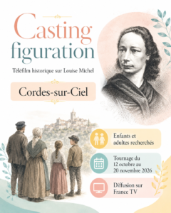Casting figurants dans le Tarn pour un téléfilm sur Louise Michel