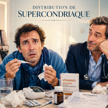 Comédiens à la distribution de Supercondriaque qui sont les acteurs et personnages de la comédie