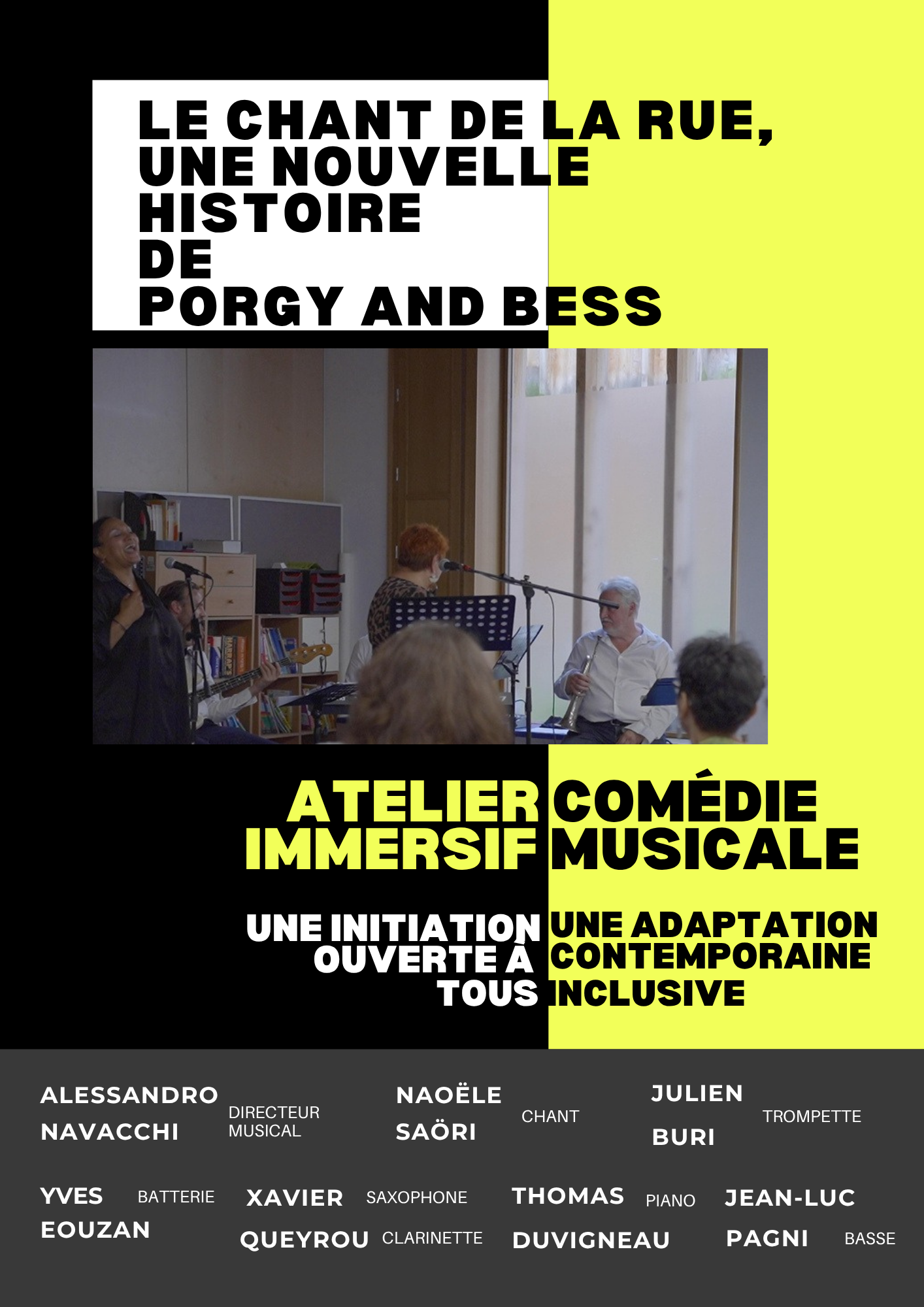 Audition chanteur pour une comédie musicale adaptation de l&rsquo;opéra Jazz Porgy and Bess