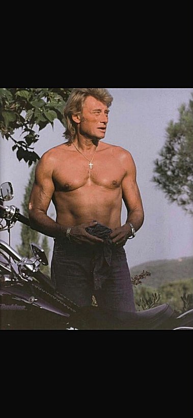 Johnny Hallyday à 50 ans casting doublure torse nu pour le biopic