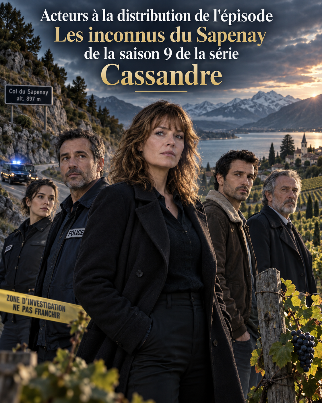 Acteurs à la distribution de l'épisode Les inconnus du Sapenay de la saison 9 de la série Cassandre sur France 3