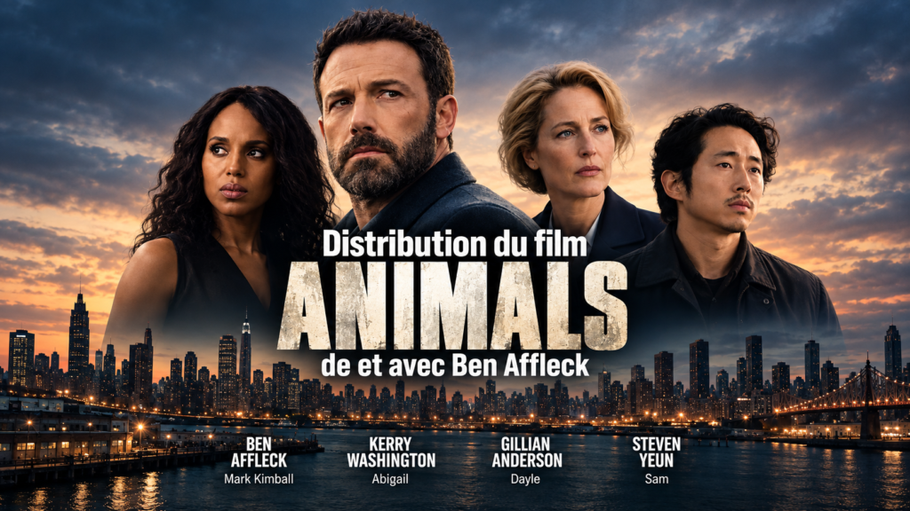 Acteurs et actrices au casting et à la distribution du film Animals de et avec Ben Affleck à voir sur Netflix en Octobre 2026
