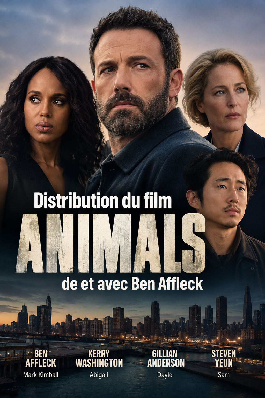 Quels acteurs jouent dans Animals ? Distribution du film de Ben Affleck