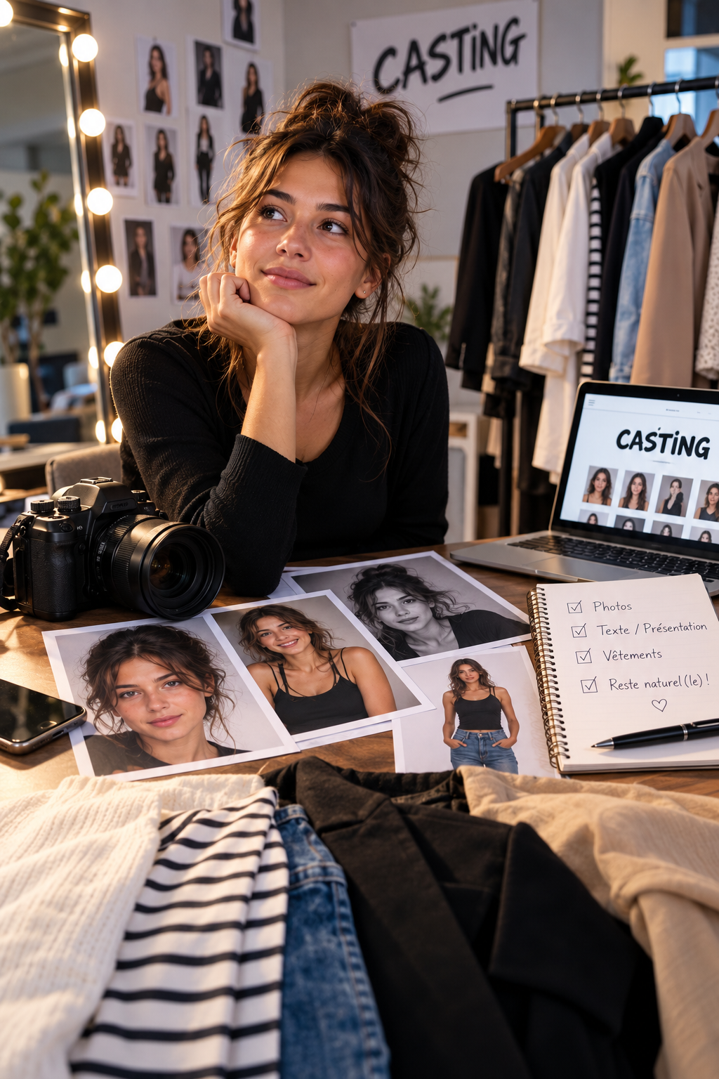 Casting en une journée : comment préparer photos, textes et vêtements en une soirée sans créer une image qui ne vous ressemble pas