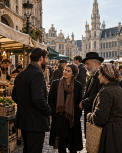 Casting figurants connaissant le Judaïsme pour le film Le vieux marché des frères Guit à Bruxelles en Belgique