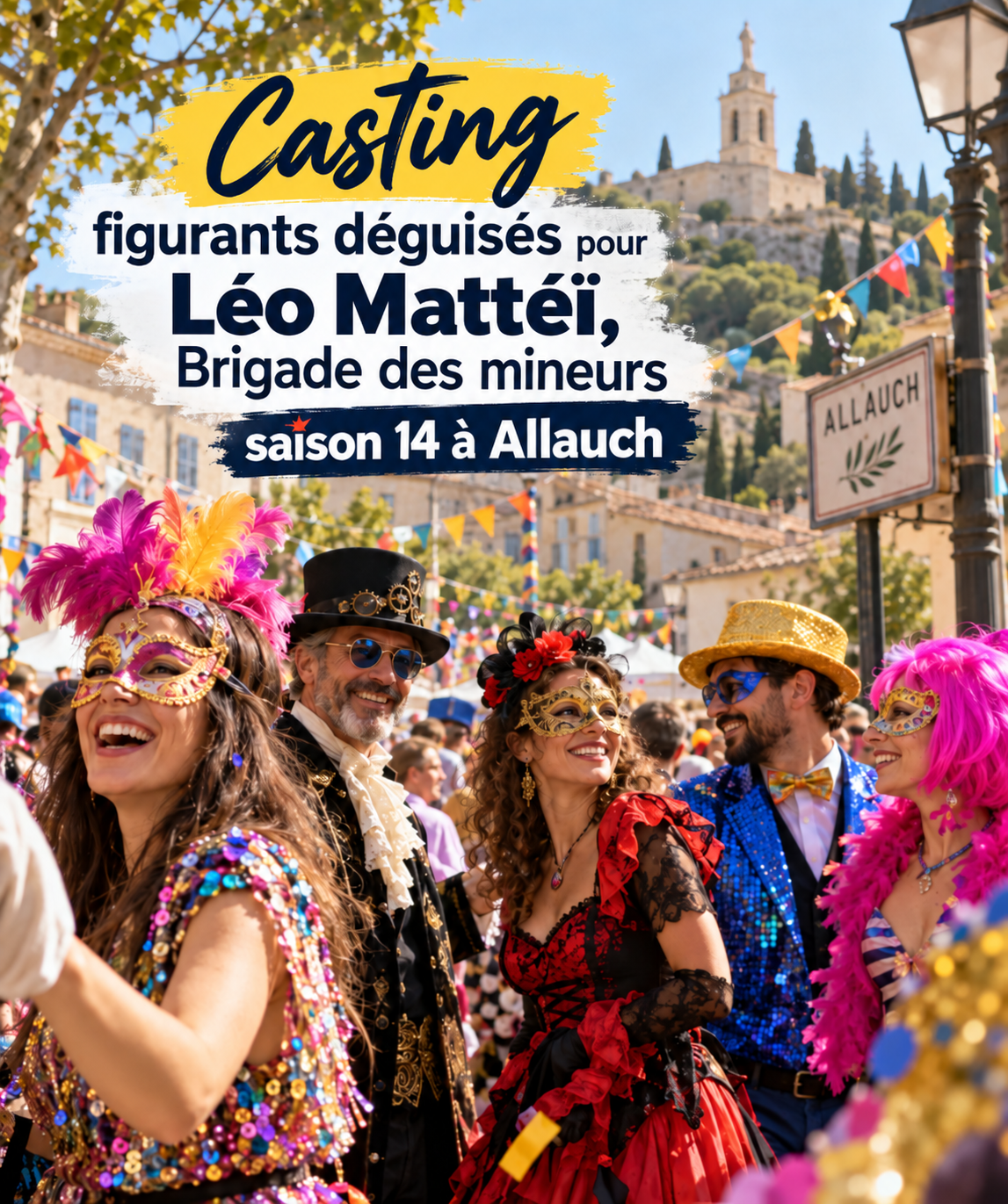 Casting figurants déguisés pour Léo Mattéï, Brigade des mineurs saison 14 à Allauch