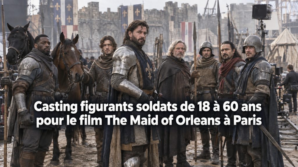 Casting figurants soldats de 18 à 60 ans pour le film The Maid of Orleans à Paris
