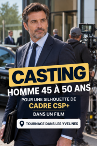 Casting homme 45 à 50 ans dans les Yvelines pour une silhouette de cadre CSP+ dans un film