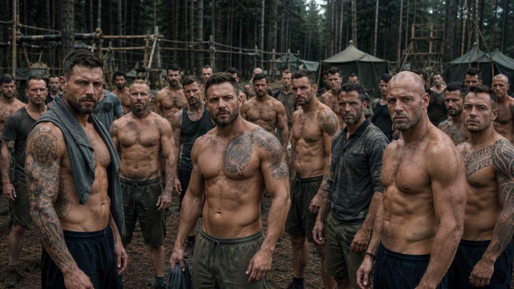 Casting figurants hommes musclés tatoués virils