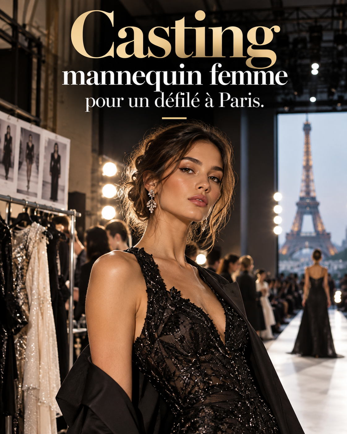 Casting mannequins professionnelles femmes pour un défilé de la maison de lingerie The Audace Paris