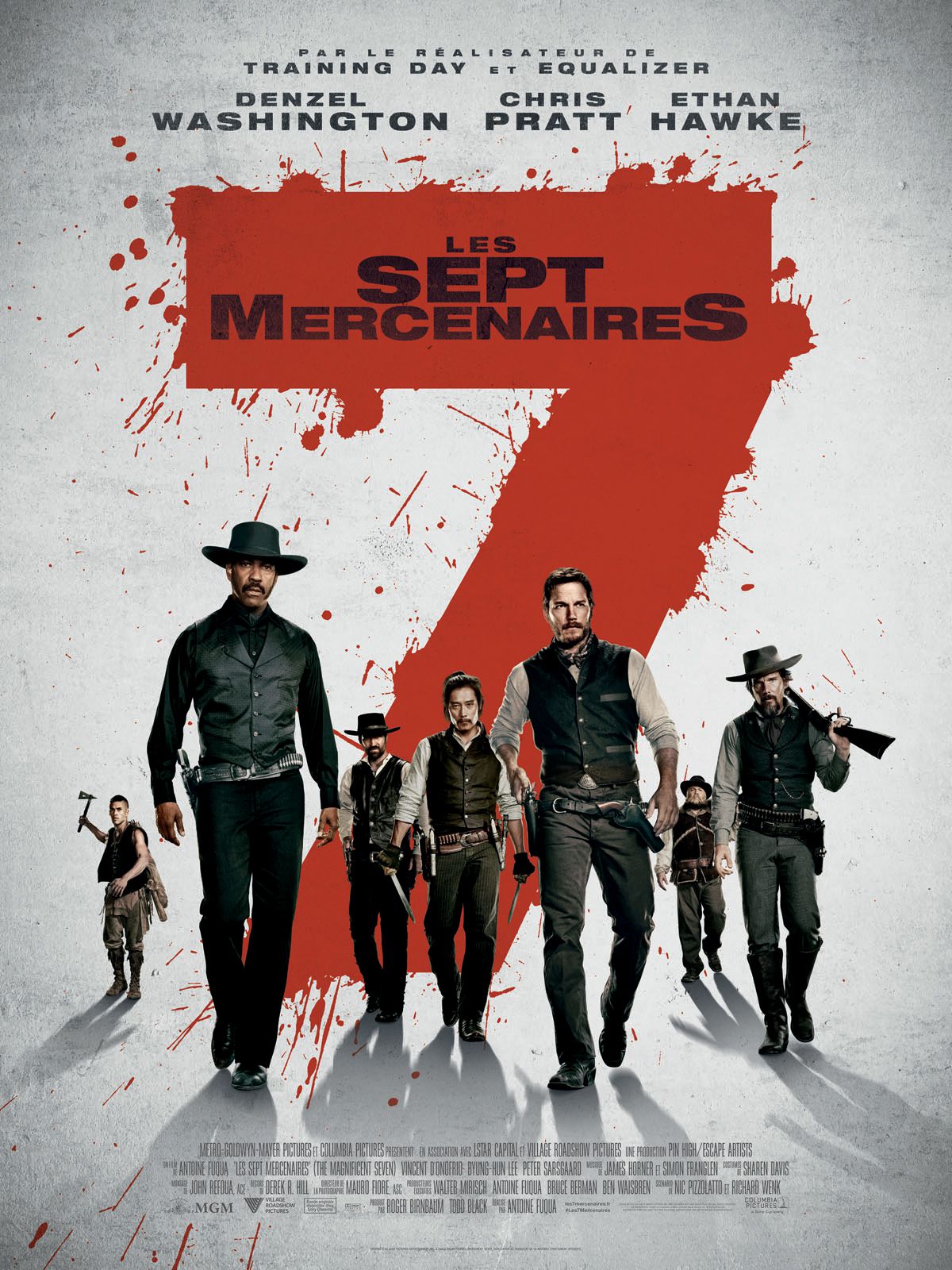 Distribution de Les sept mercenaires, acteurs au casting, personnages et casting complet du western