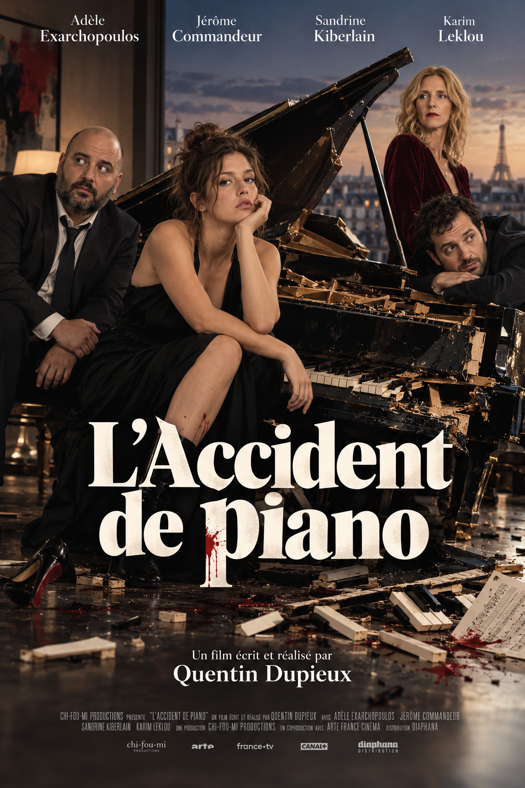 Quels acteurs jouent dans L’Accident de piano ? Distribution du film
