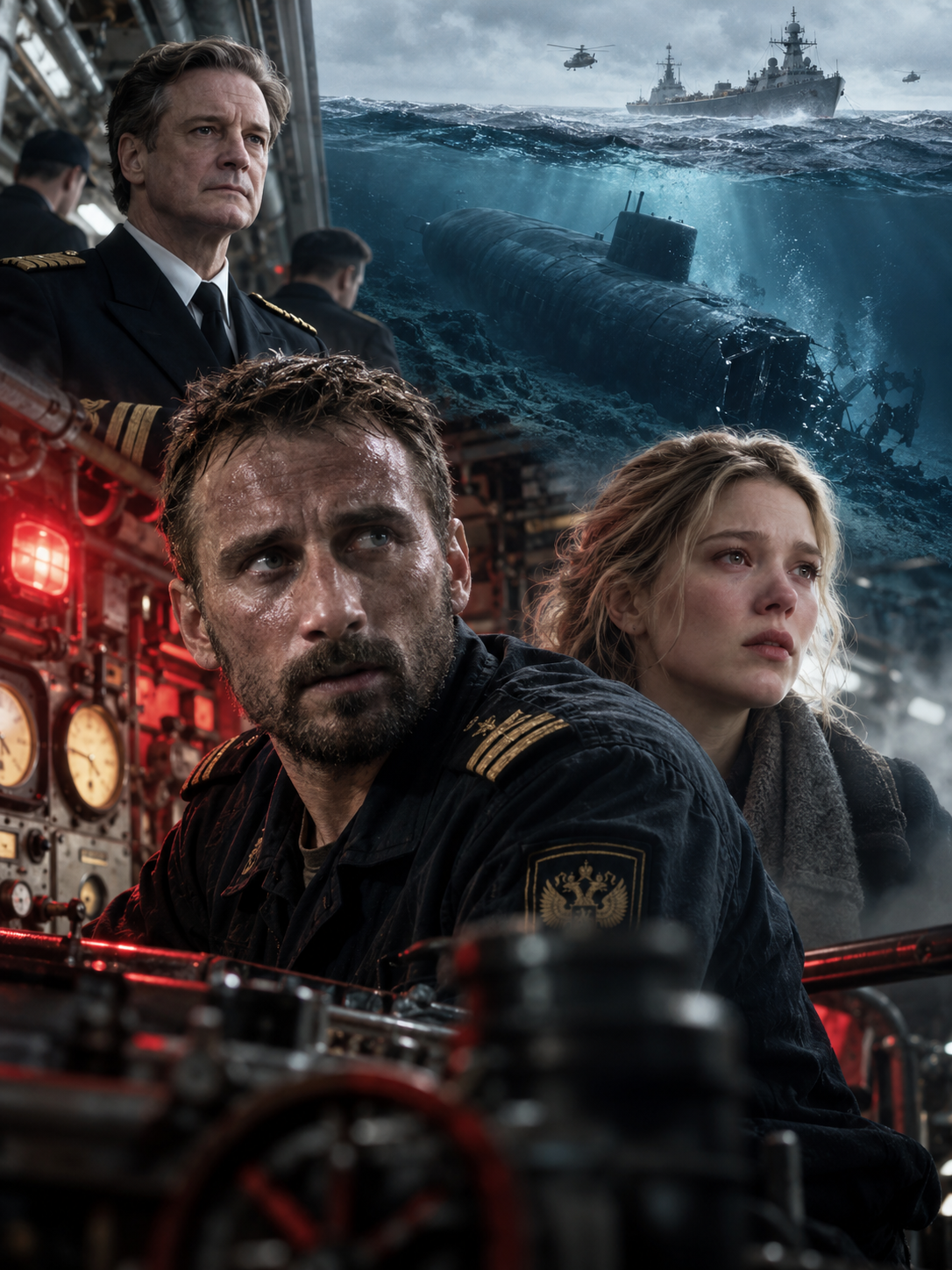 Acteurs au casting et à la distribution du film Kursk disponible sur Netflix le 16 octobre 2026