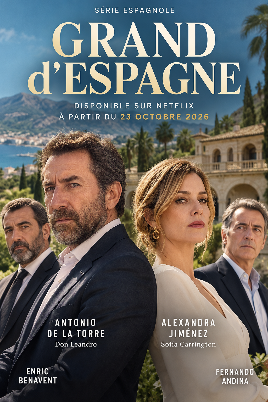 Distribution de Grand d’Espagne : acteurs et personnages de la série Netflix