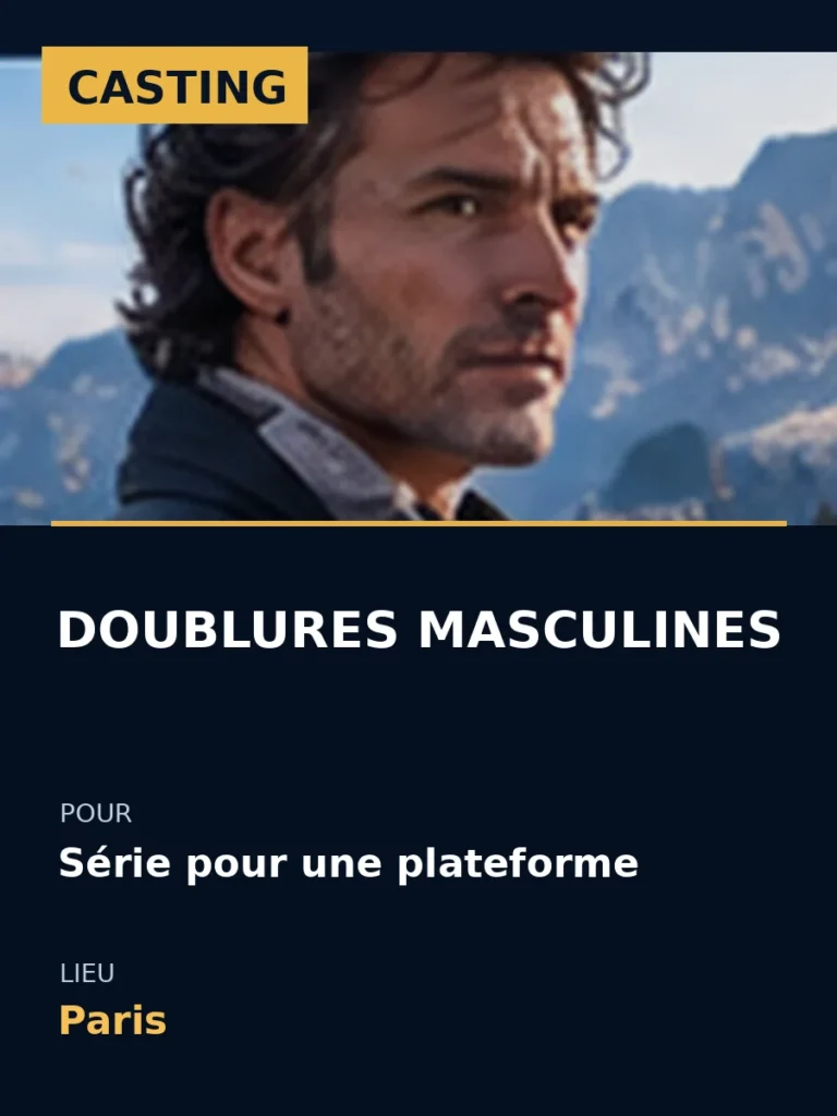 Illustration de l'annonce casting doublures masculines paris