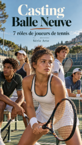 Casting comédiens et comédiennes joueurs de tennis pour la série Balle Neuve sur Arte
