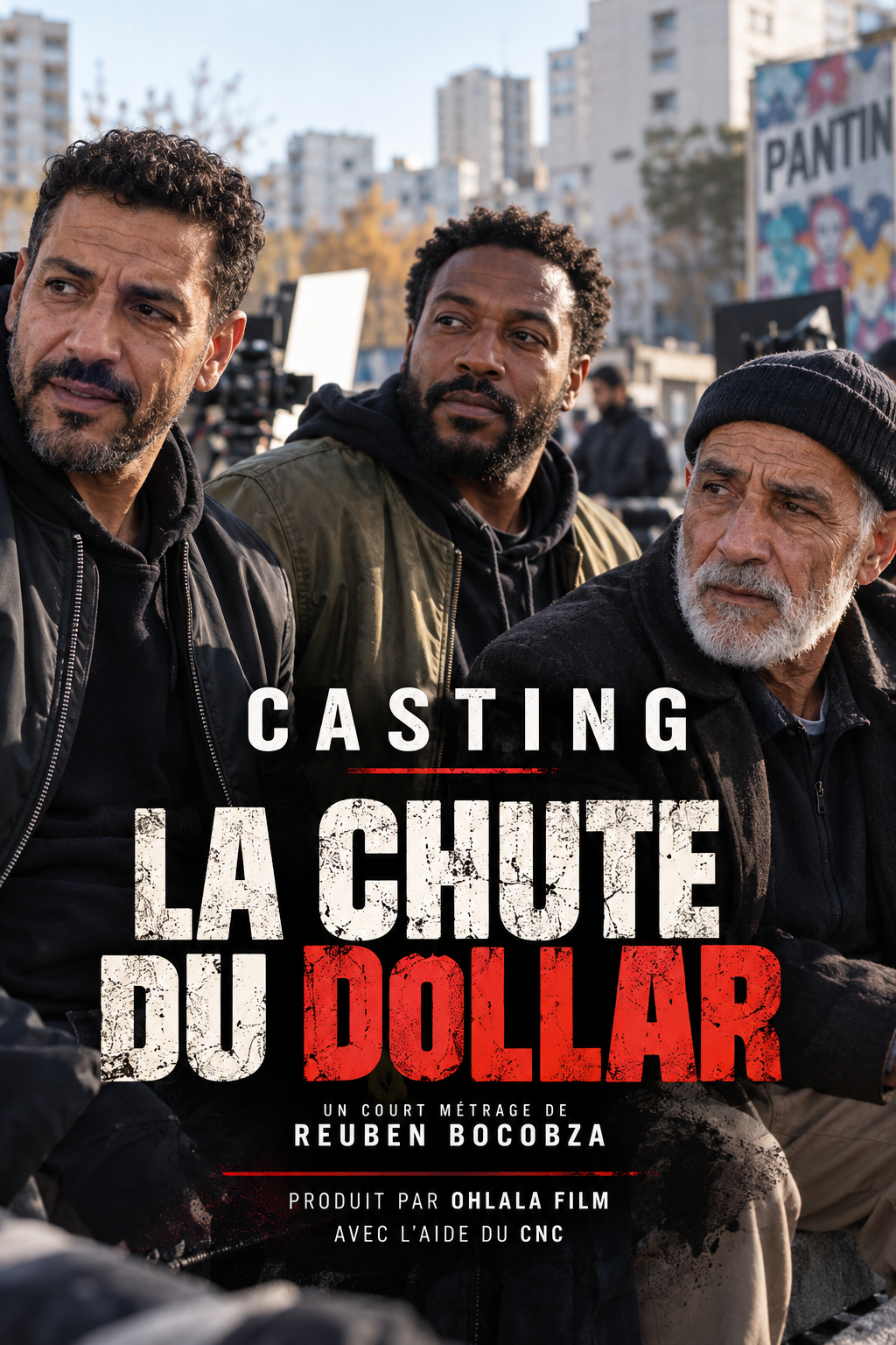 Casting La Chute du Dollar : hommes maghrébins et afro-descendants en Île-de-France