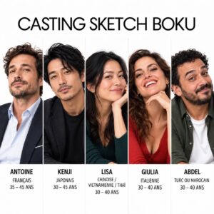 Casting comédiens pour un sketch comique humoristique publicitaire pour Boku