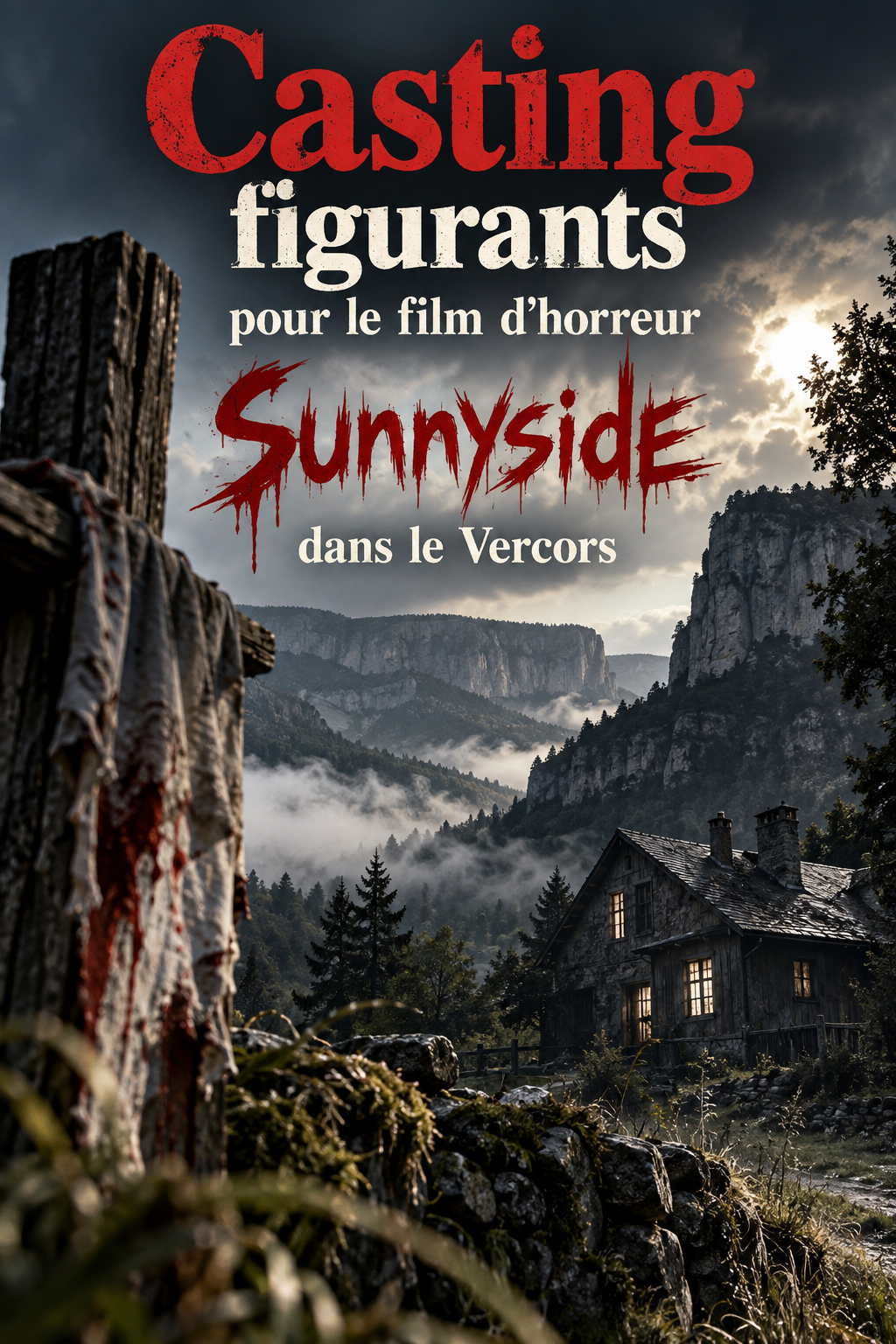 Casting figurants pour le film d’horreur Sunnyside dans le Vercors en Isère