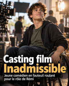 Casting film Inadmissible : jeune comédien en fauteuil roulant recherché pour le rôle de Rémi.