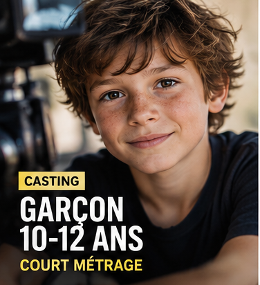 Casting garçon de 10 à 12 ans pour un court métrage rémunéré