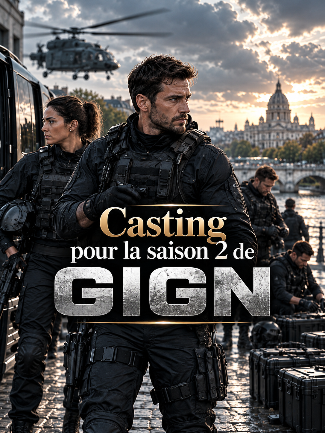 Casting de silhouettes russophones pour la saison 2 de la série Netflix GIGN à Paris