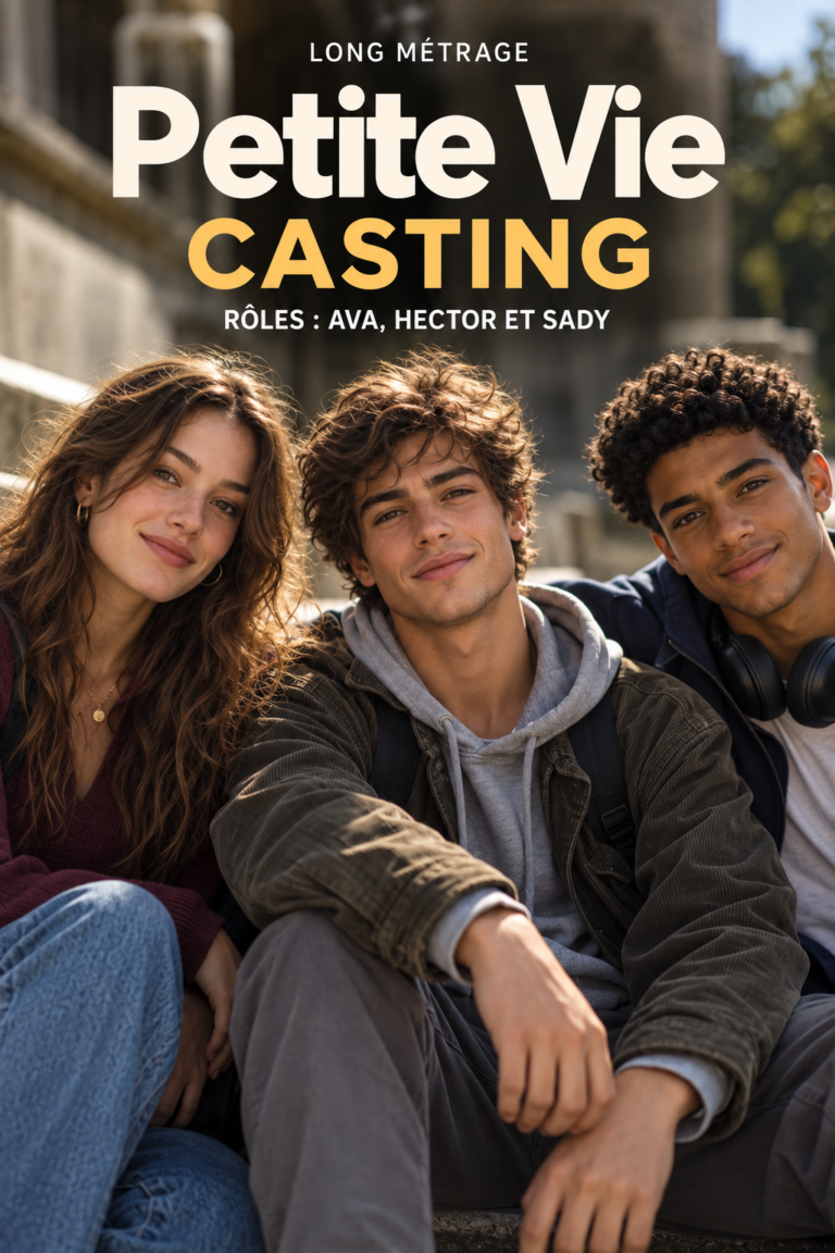 Casting pour le film Petite Vie, écrit et réalisé par Sophia Périé pour les rôles d’Ava, Hector et Sady.