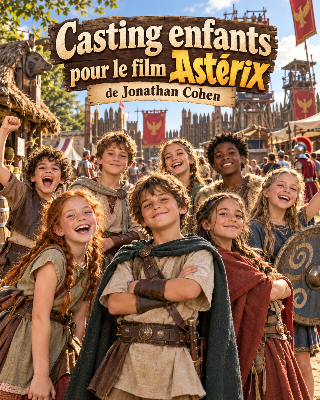 Casting enfants de 6 à 14 ans pour le film Astérix tourné au Parc Astérix dans l&rsquo;Oise