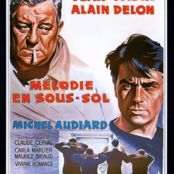 Distribution de Mélodie en sous-sol avec Gabin et Delon au casting du film
