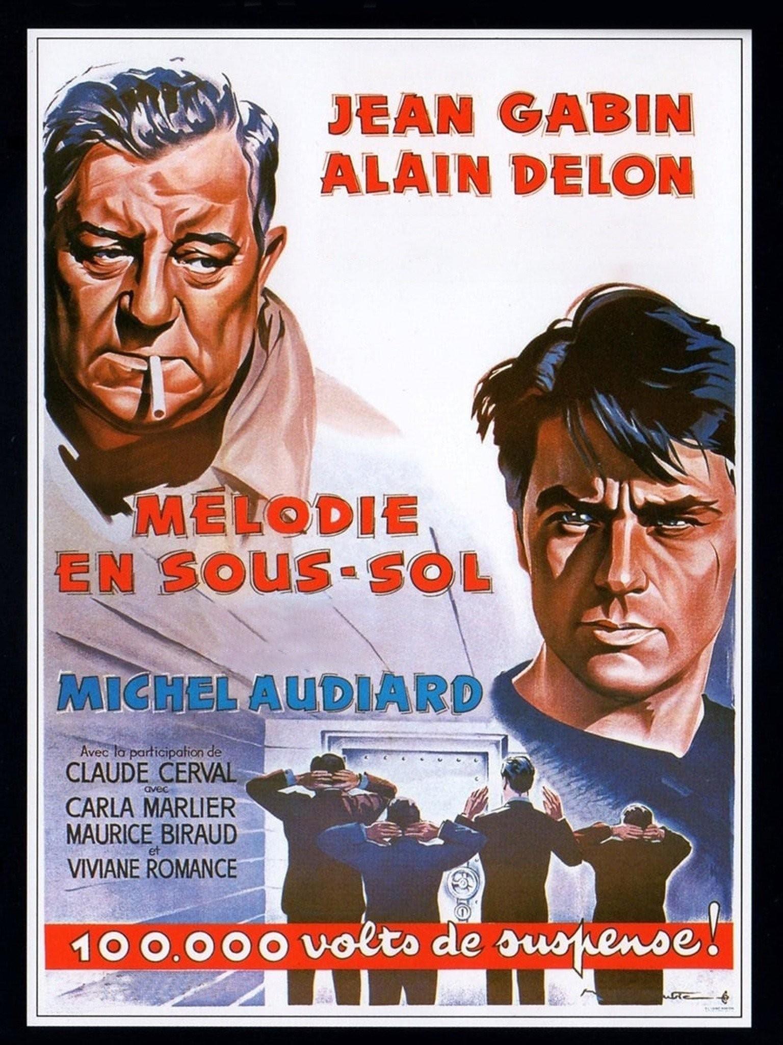 Distribution de Mélodie en sous-sol avec Gabin et Delon au casting du film